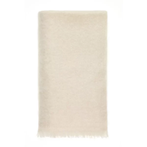 White Mohair Throw Blanket Bronte Moon Wool Blankets